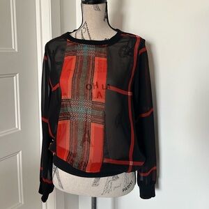 Top shirt semitransparent, elegant for every occasion, charming, soft. Size M.